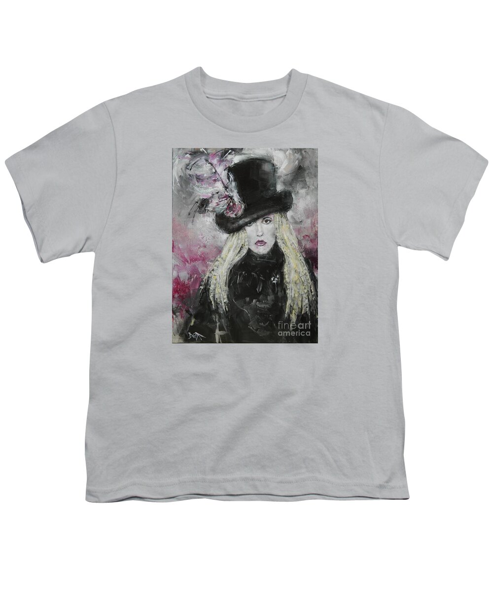 Nicks Youth T-Shirt featuring the painting Stevie by Dan Campbell