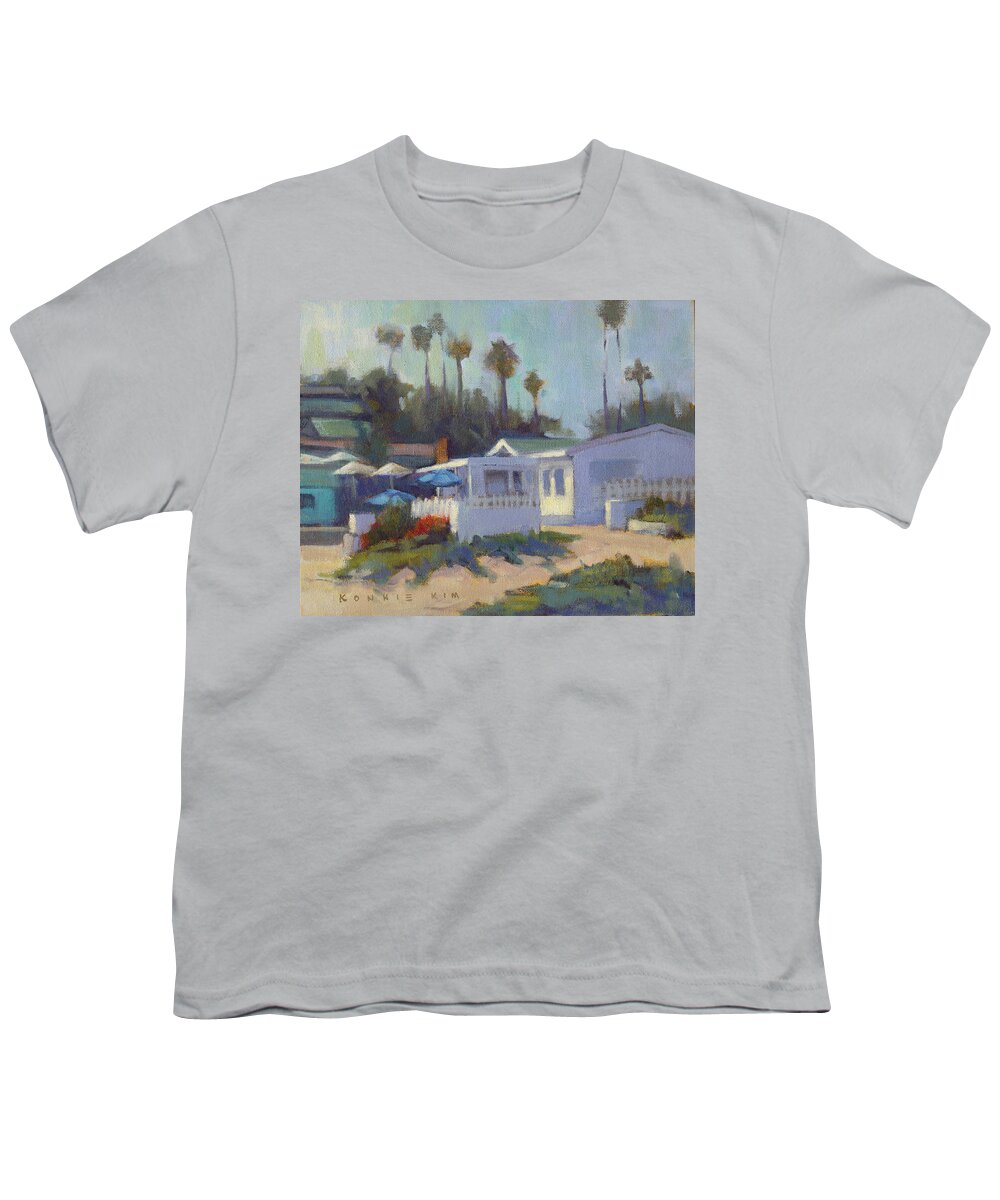 California Youth T-Shirt featuring the painting Sunny Day at Crystal Cove by Konnie Kim