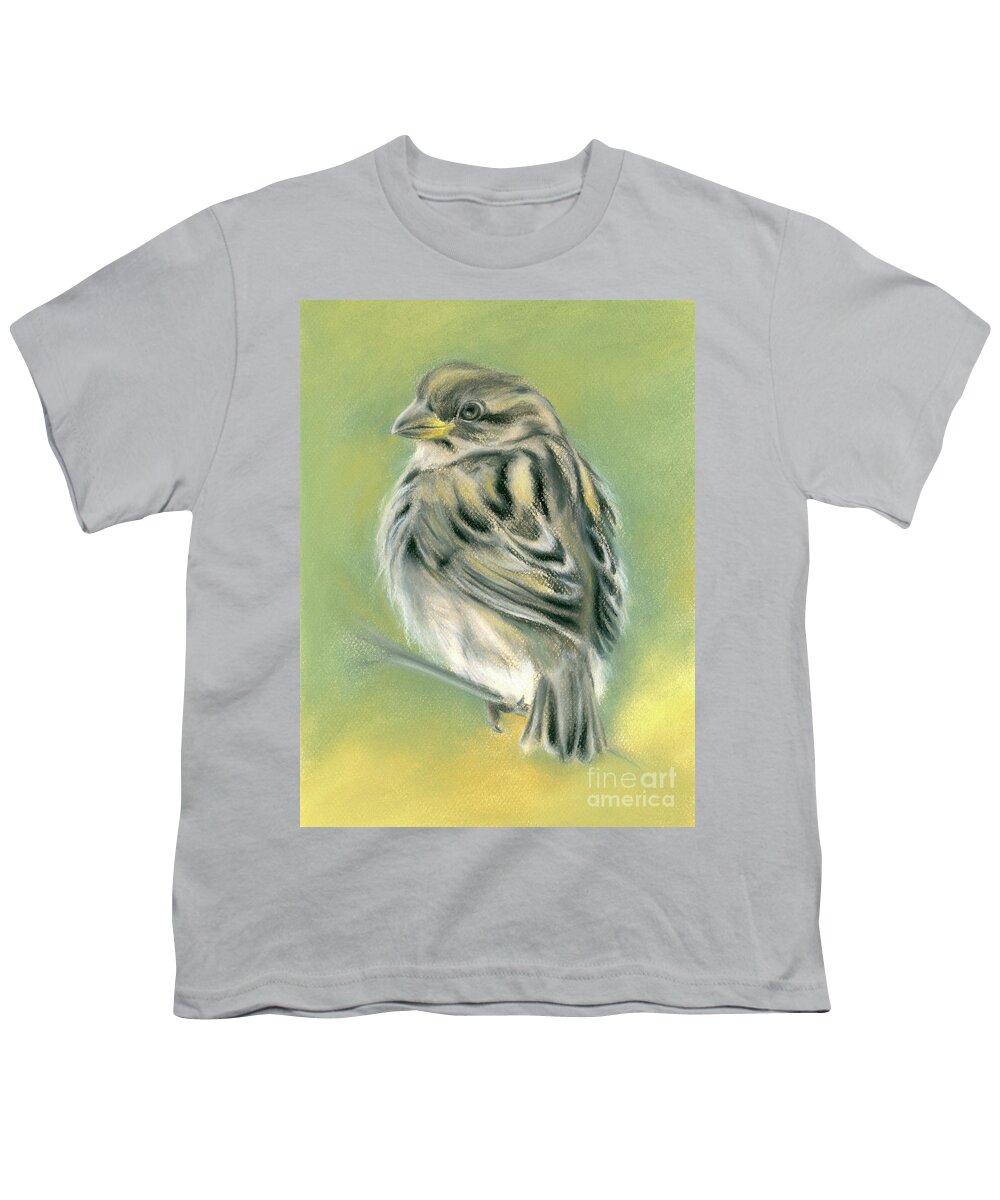 Bird Youth T-Shirt featuring the painting Sunny Sparrow by MM Anderson