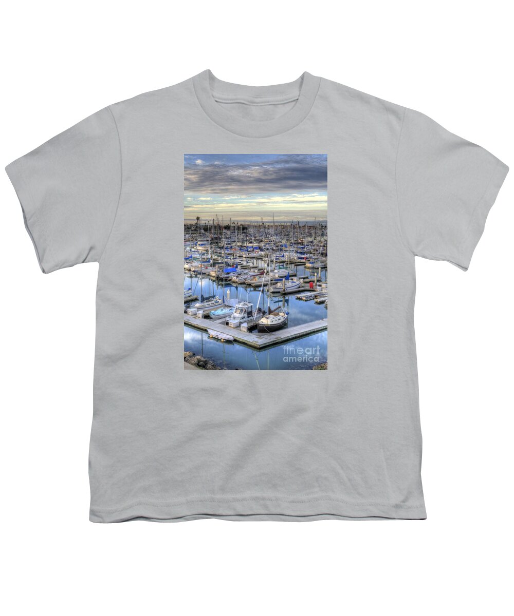 Sunrise Youth T-Shirt featuring the photograph Sunrise on the Harbor by Mathias 