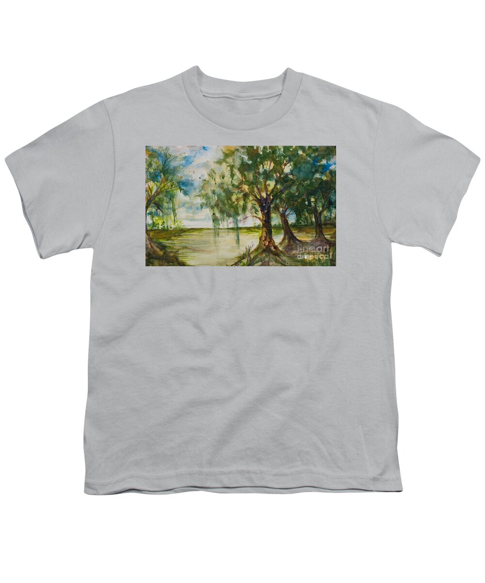 #creativemother Youth T-Shirt featuring the painting SwampBank by Francelle Theriot