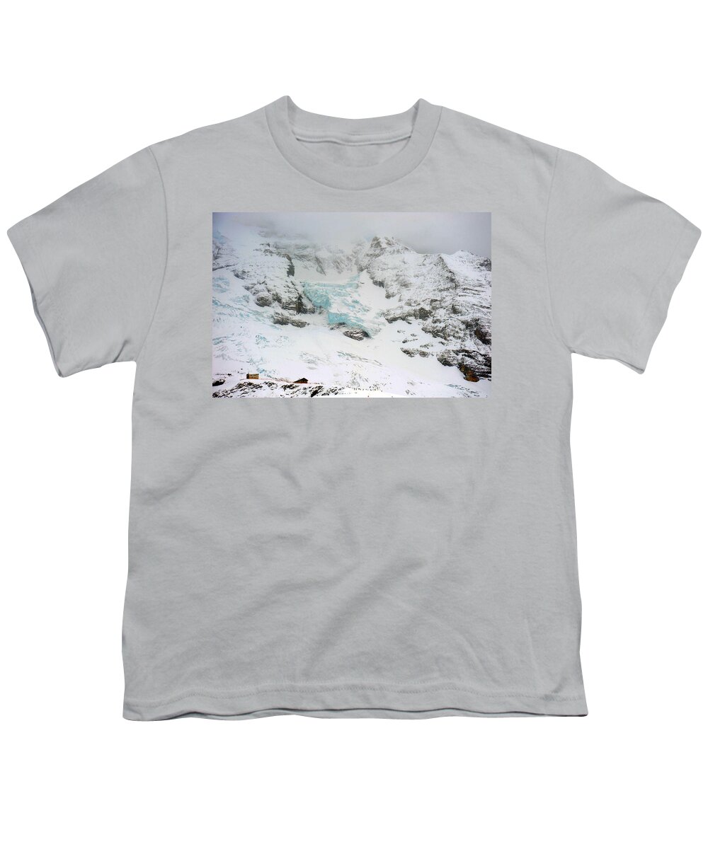 Photograph Youth T-Shirt featuring the photograph Swiss Alps Glacier by Richard Gehlbach