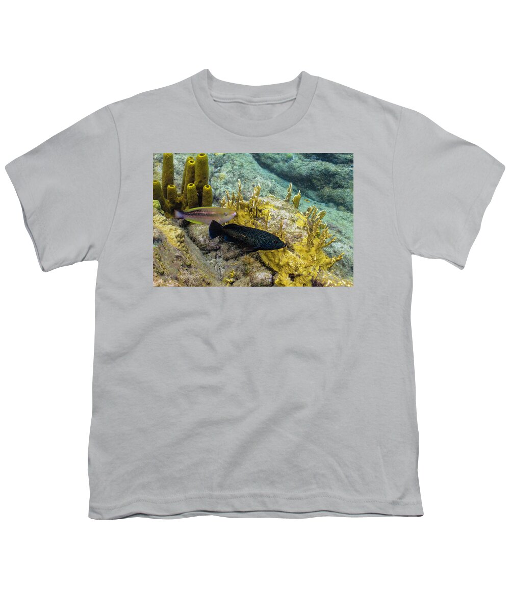Ocean Youth T-Shirt featuring the photograph The Princess and the Grouper by Lynne Browne