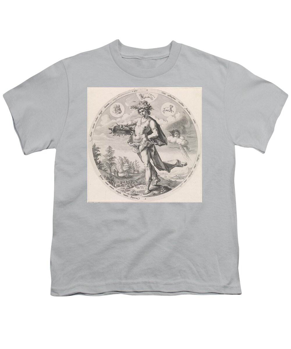 Lente (ver) Youth T-Shirt featuring the drawing The Seasons by Vintage Collectables