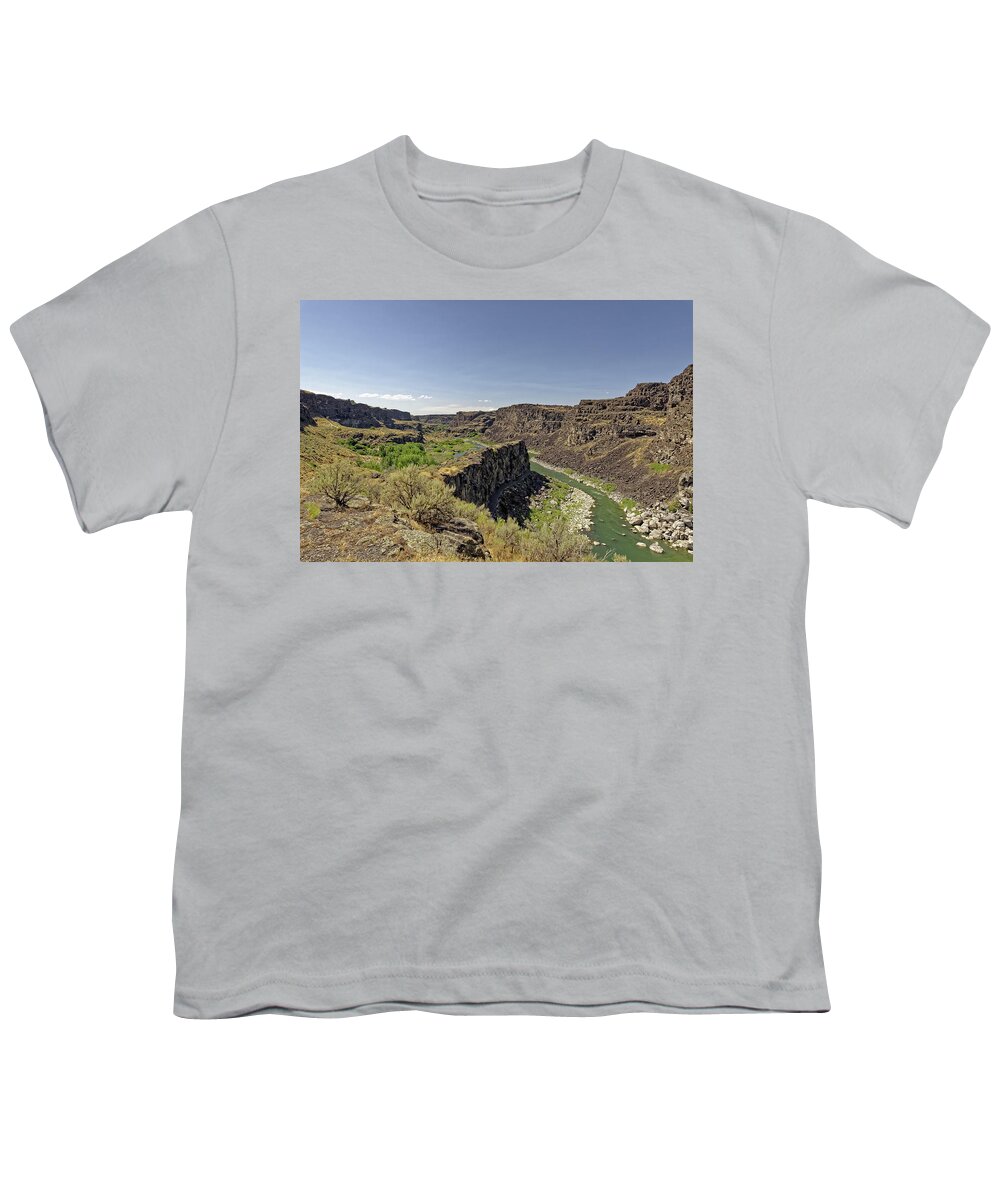 Canyons Youth T-Shirt featuring the photograph The Snake River Canyon by Jim Thompson