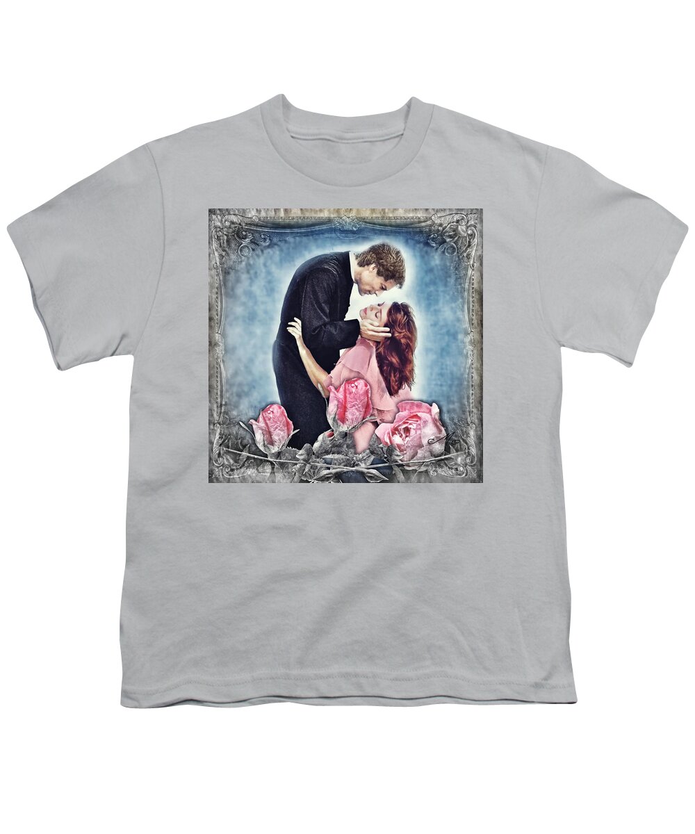 The Thorn Birds Youth T-Shirt featuring the painting The Thorn Birds by Mo T