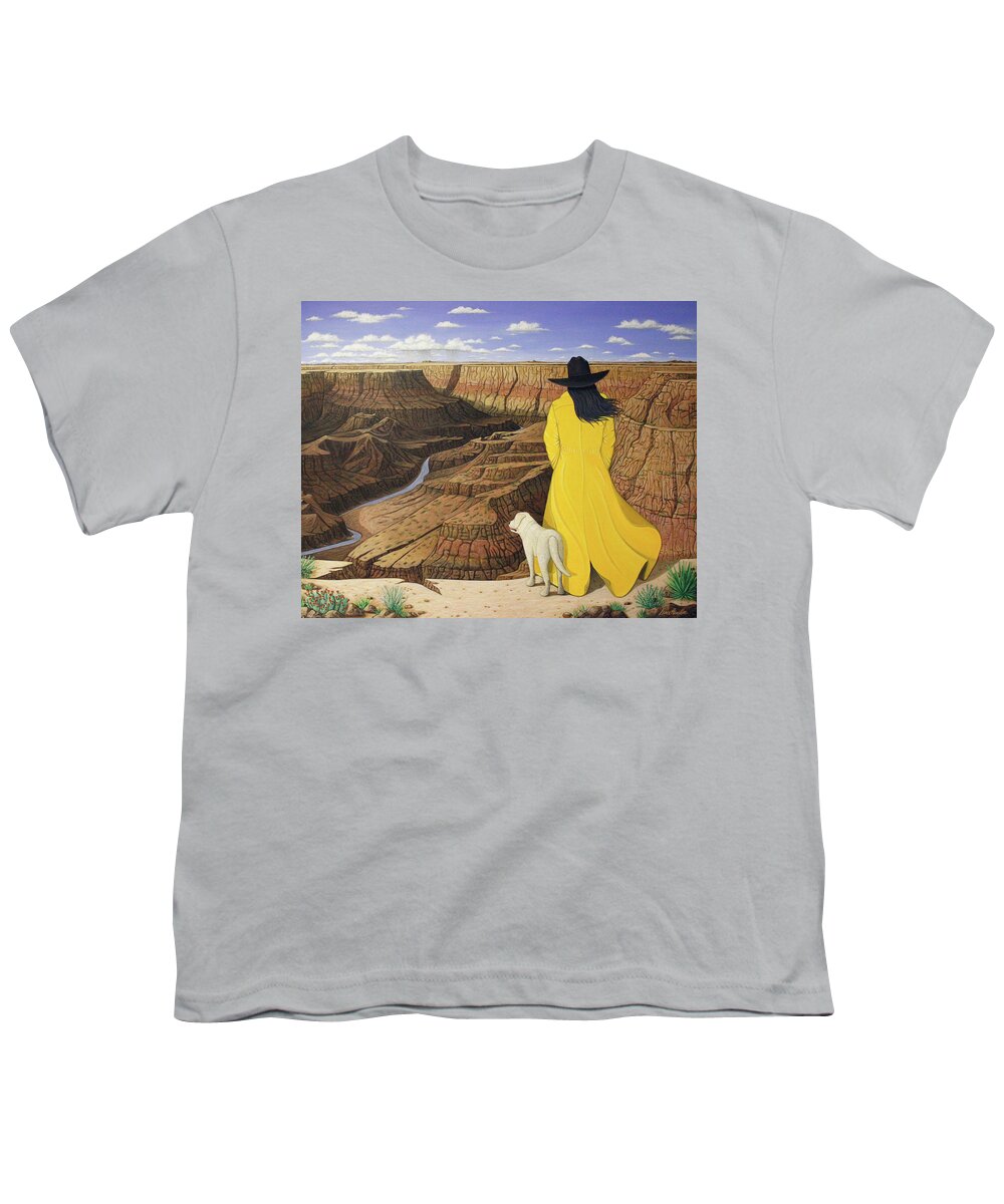 Grand Canyon Youth T-Shirt featuring the painting The View by Lance Headlee