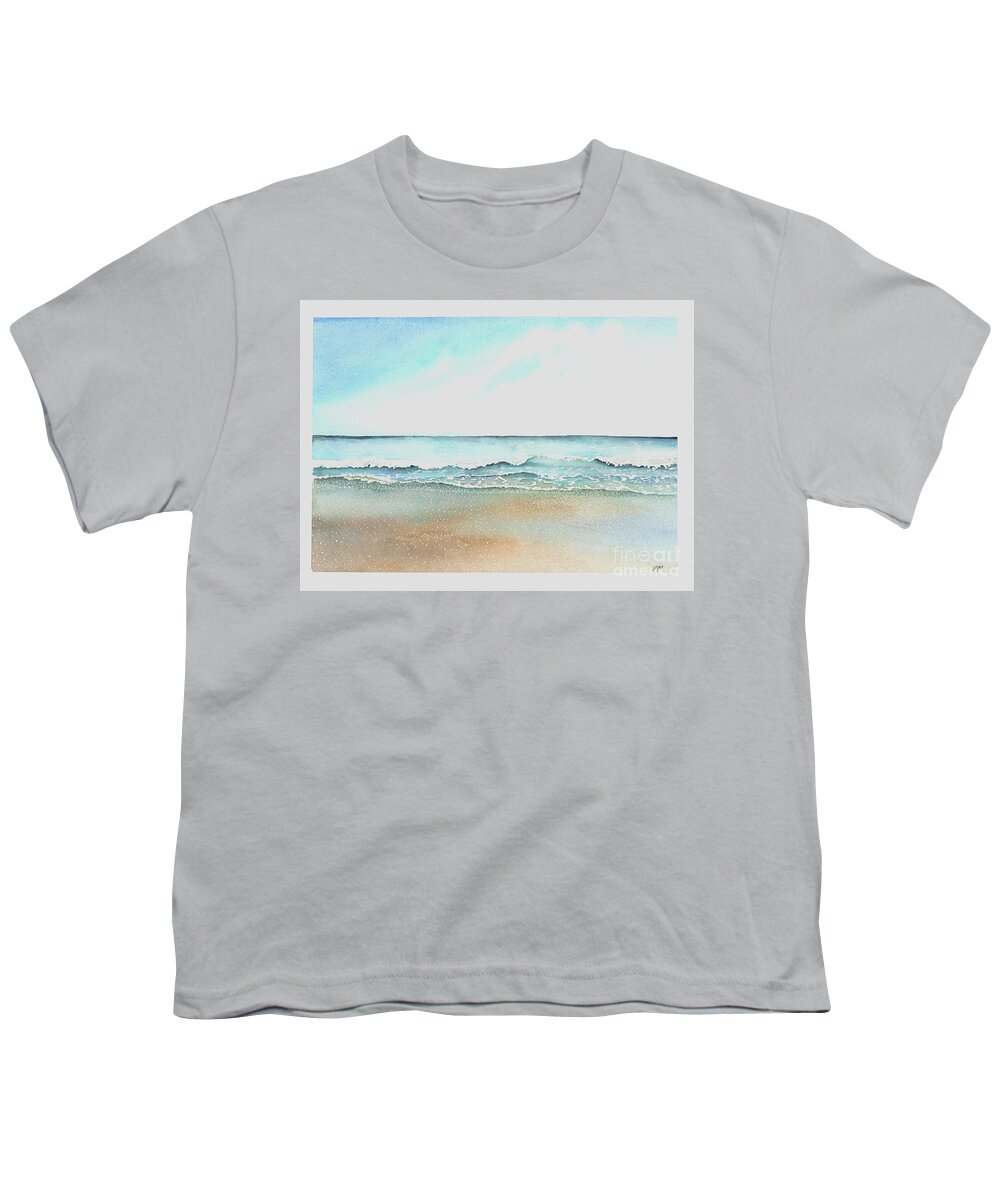 Gulf Coast Youth T-Shirt featuring the painting Tides by Hilda Wagner