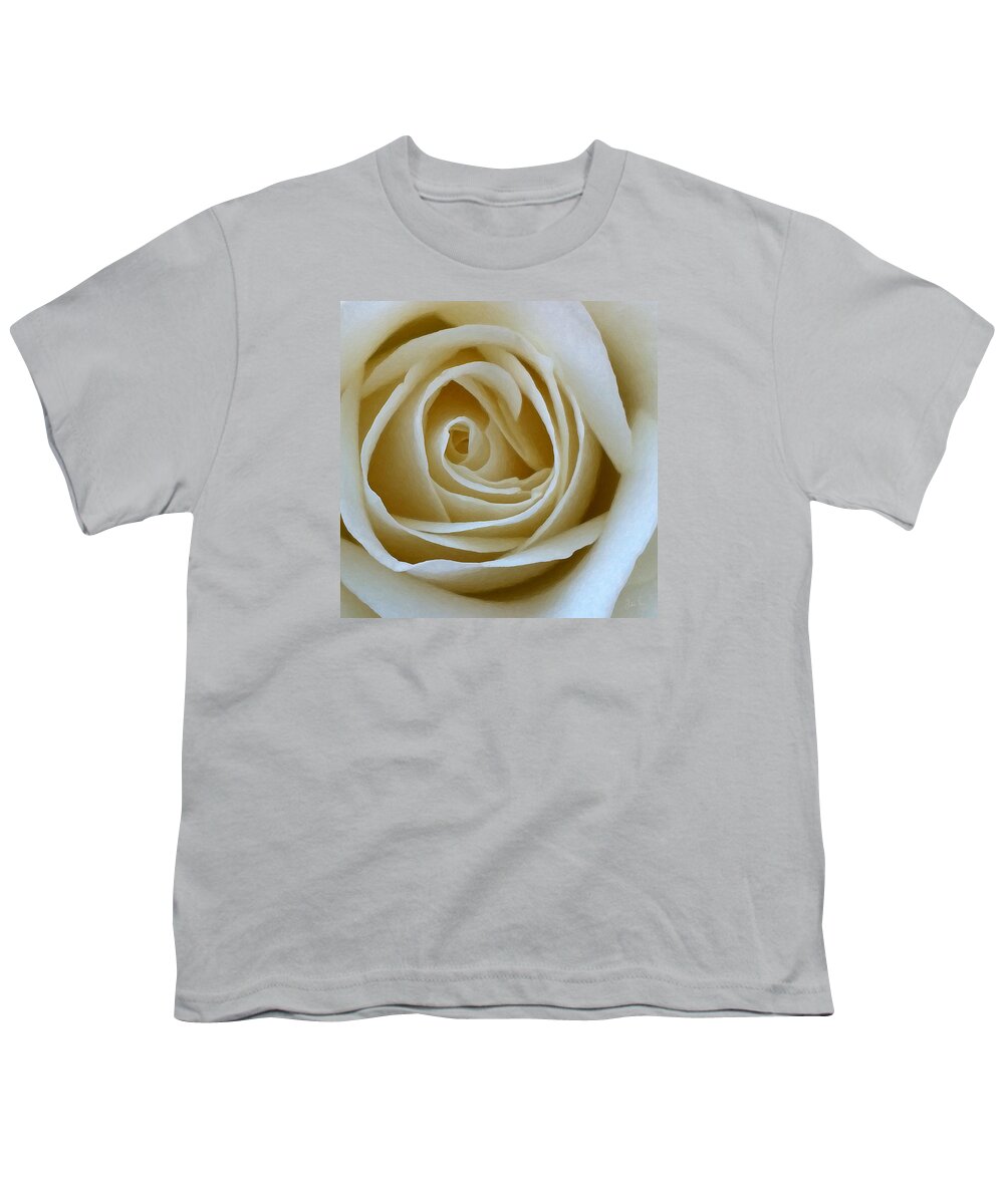 Rose Youth T-Shirt featuring the photograph To the Heart of the Rose by Julian Perry