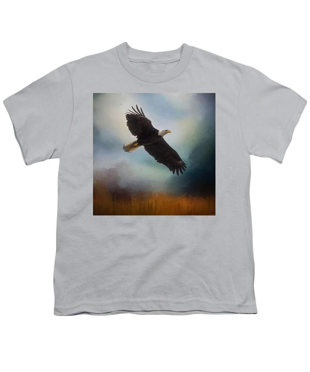Tomorrow Youth T-Shirt featuring the painting Tomorrow - Eagle Art by Jordan Blackstone