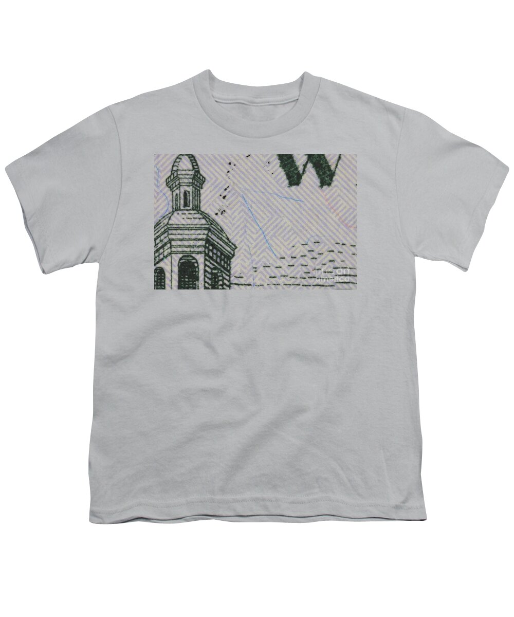 New Youth T-Shirt featuring the photograph Us 100 Dollar Bill Security Features, 7 by Ted Kinsman