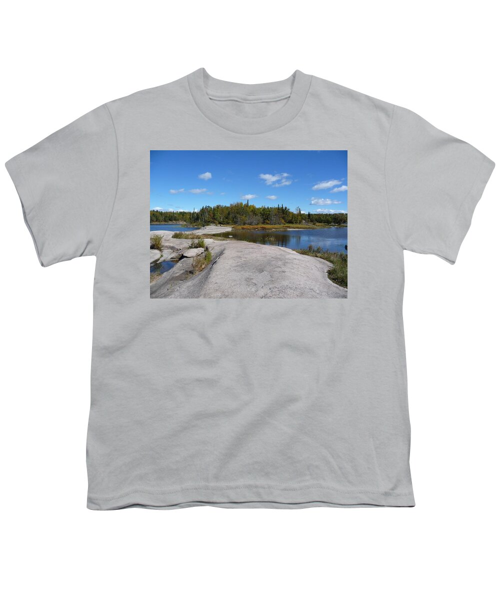Rocks Youth T-Shirt featuring the photograph Walking on the whale's back by Ruth Kamenev