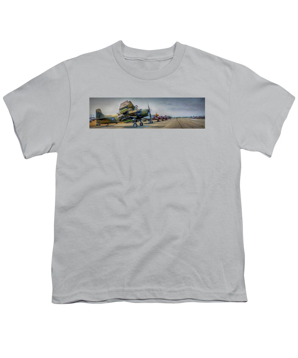 Warbirds Youth T-Shirt featuring the photograph Warbirds Flight Line by Doug Matthews