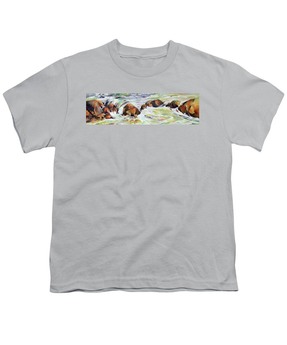 Oil Youth T-Shirt featuring the painting Water Dance by Rae Andrews
