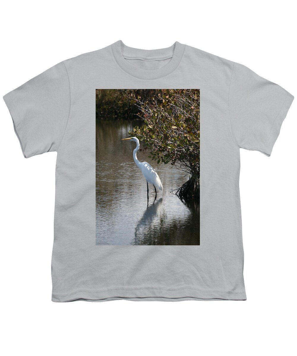 Florida Youth T-Shirt featuring the photograph White Ibis by Kathleen Scanlan