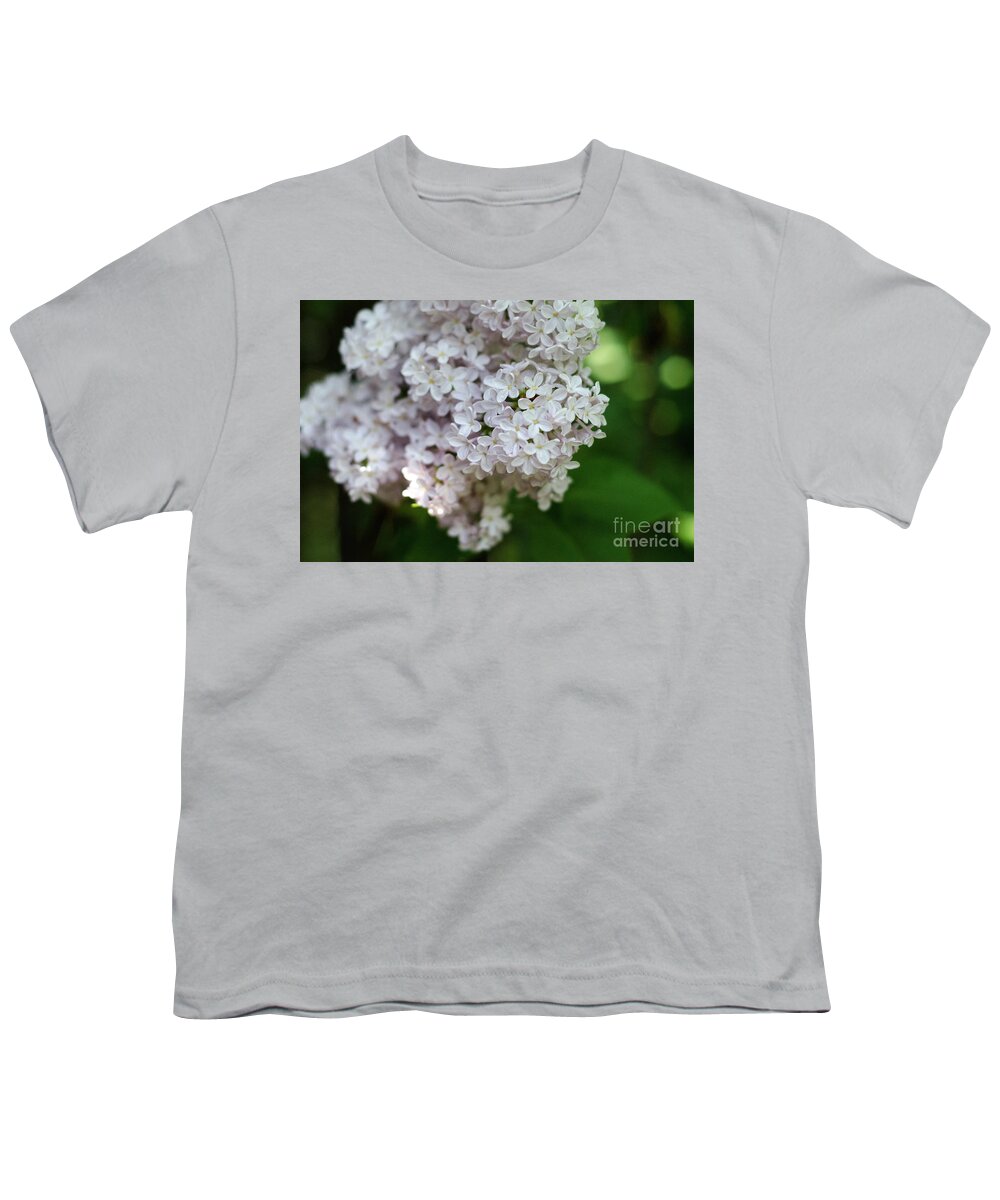 Lilac Youth T-Shirt featuring the photograph White Lilacs by Laurel Best