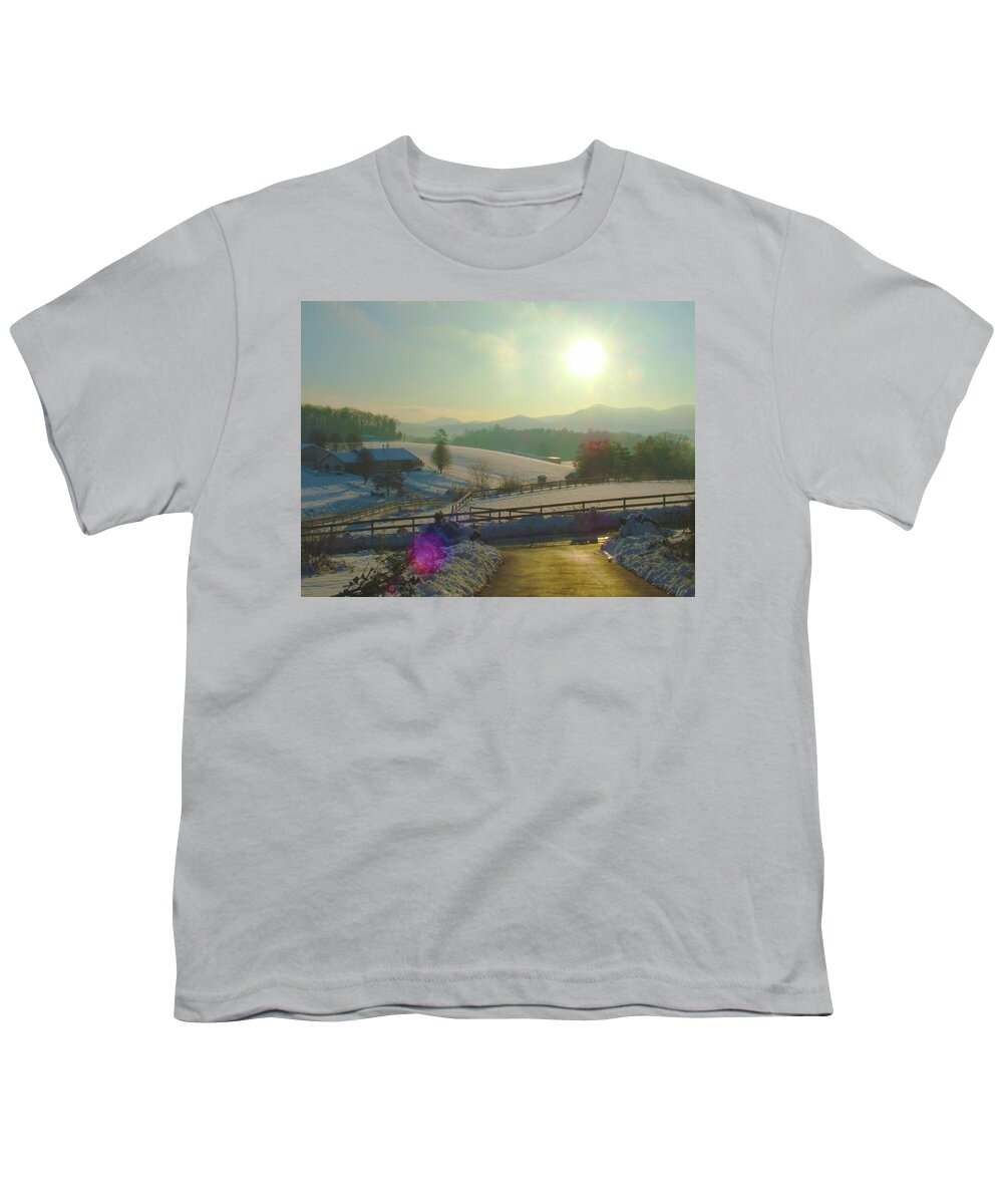 Sun Youth T-Shirt featuring the photograph Winter Sun in Candler by Rod Whyte