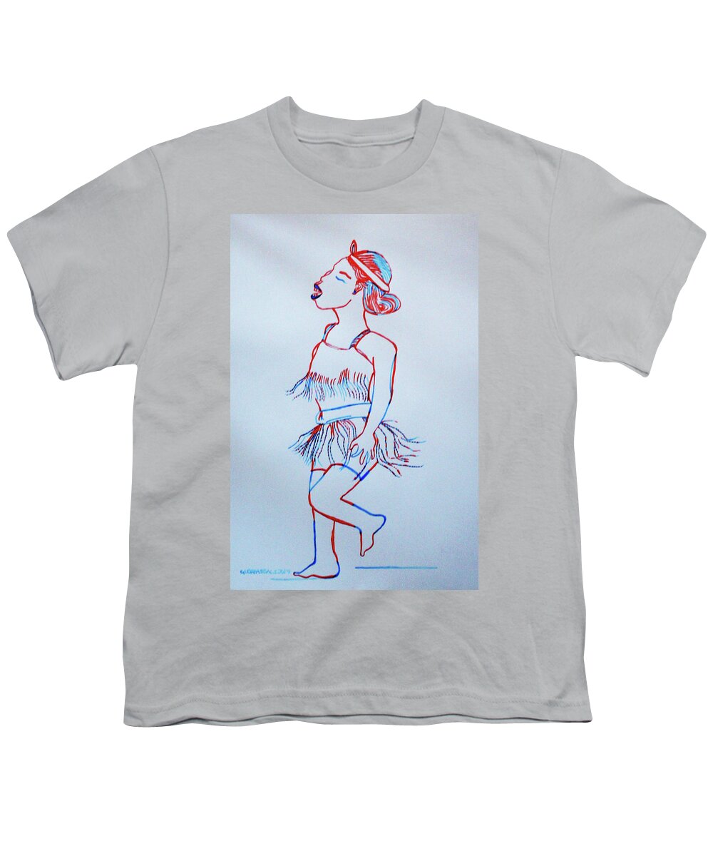 Jesus Youth T-Shirt featuring the painting Zambia Traditional Dance by Gloria Ssali