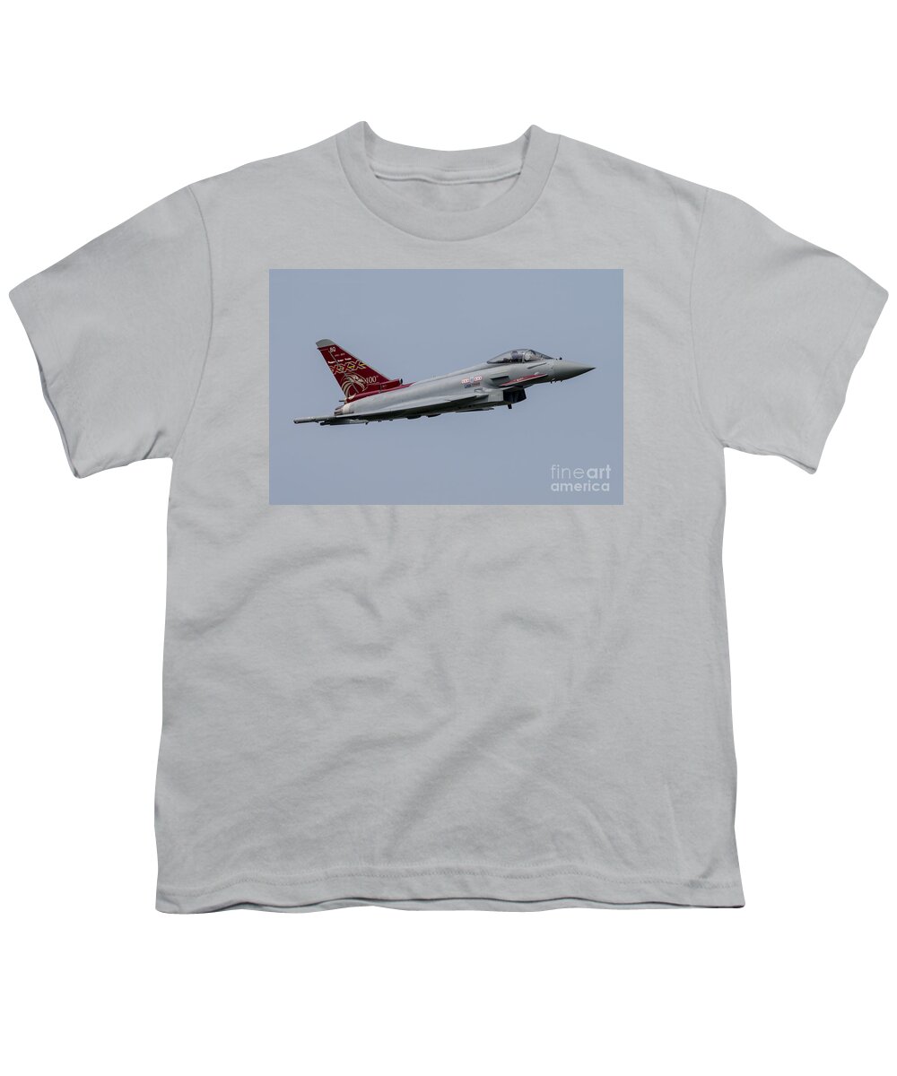 Raf Typhoon Youth T-Shirt featuring the digital art ZK353 29R Squadron Typhoon by Airpower Art