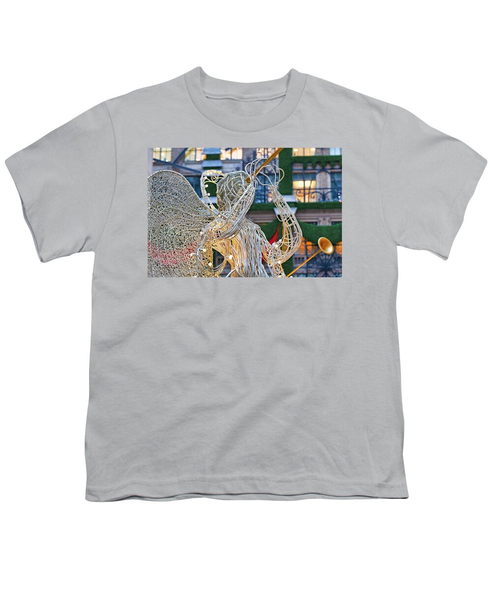 Estock Youth T-Shirt featuring the digital art Ornaments, Rockefeller Center Nyc #13 by Lumiere