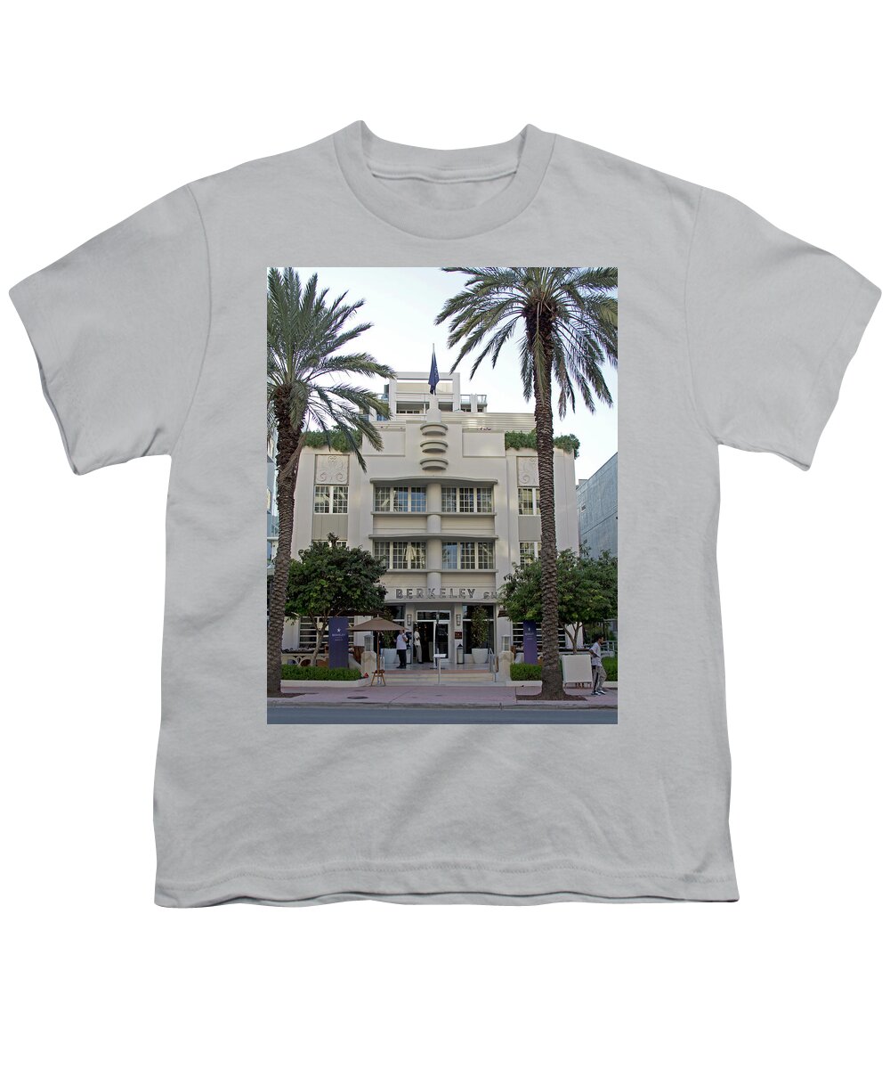 Art Deco Youth T-Shirt featuring the photograph Art Deco - South Beach - Miami Beach by Richard Krebs