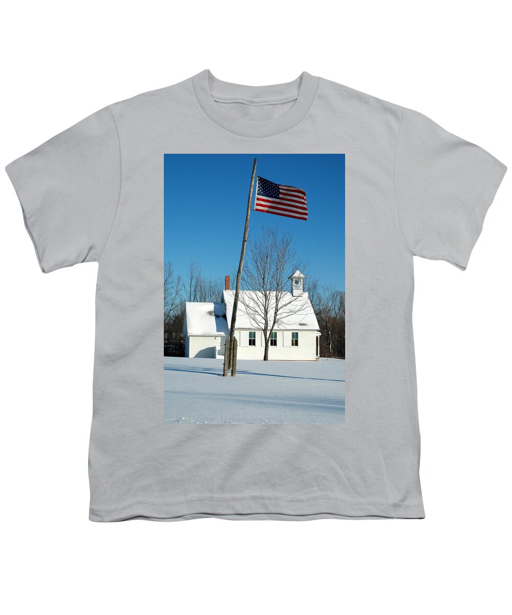  Youth T-Shirt featuring the photograph A Country Schoolhouse by Rein Nomm