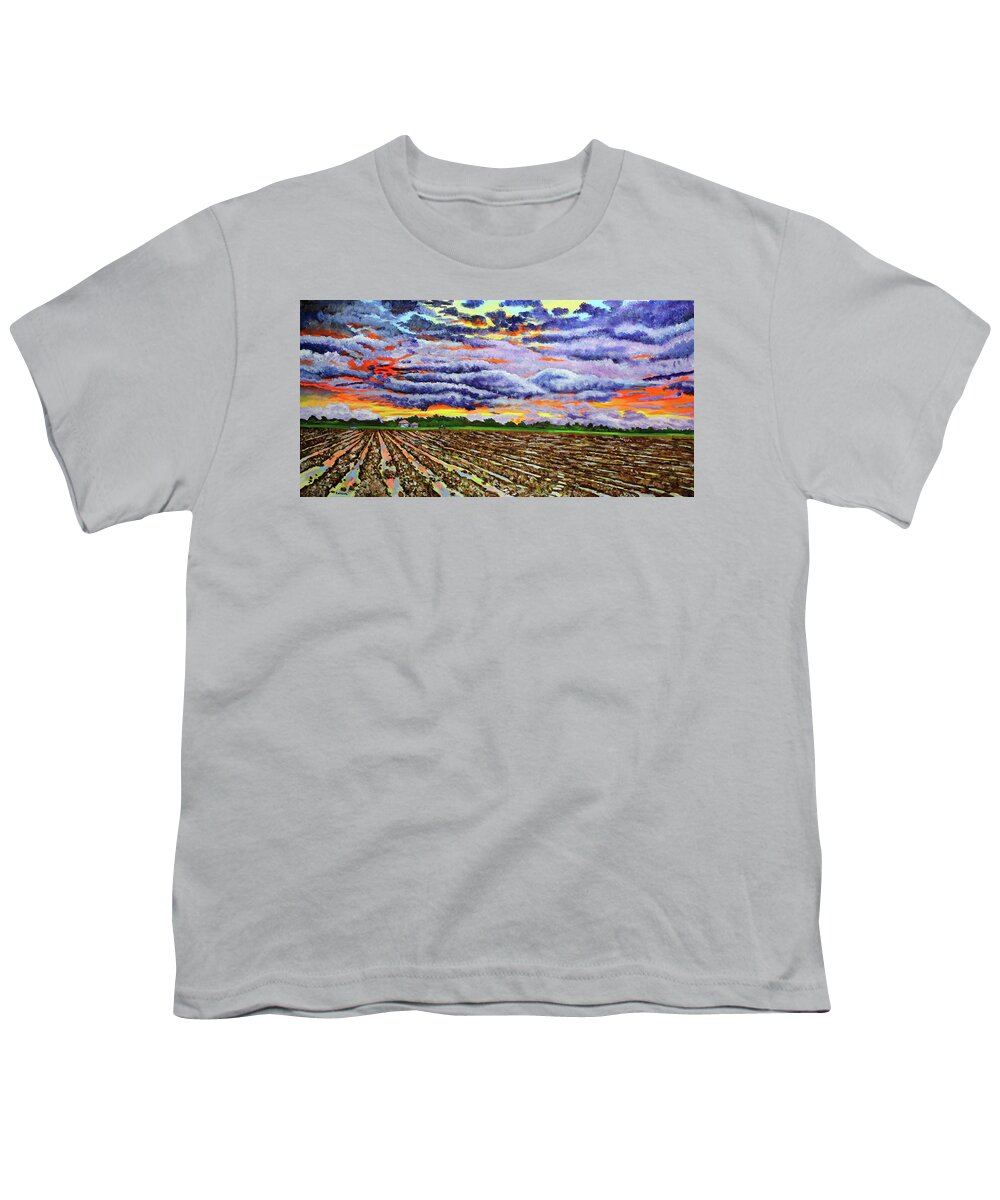 Landscape Youth T-Shirt featuring the painting After The Storm by Karl Wagner
