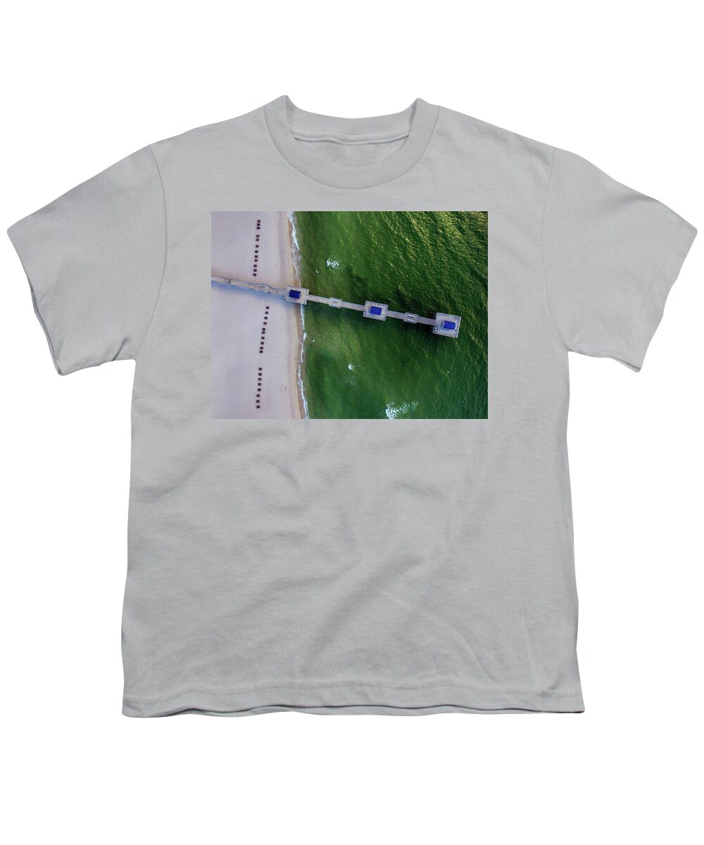 Alabama Youth T-Shirt featuring the photograph Down on 4 Seasons Pier by Michael Thomas
