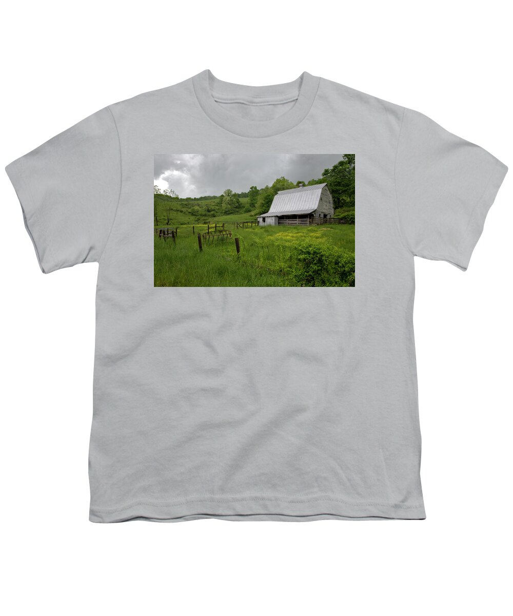 Floyd Horizon Youth T-Shirt featuring the photograph Floyd Virginia Farm by Norma Brandsberg