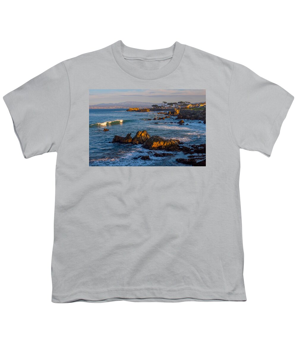 Sunset Youth T-Shirt featuring the photograph Last Light at Lover's Point by Derek Dean
