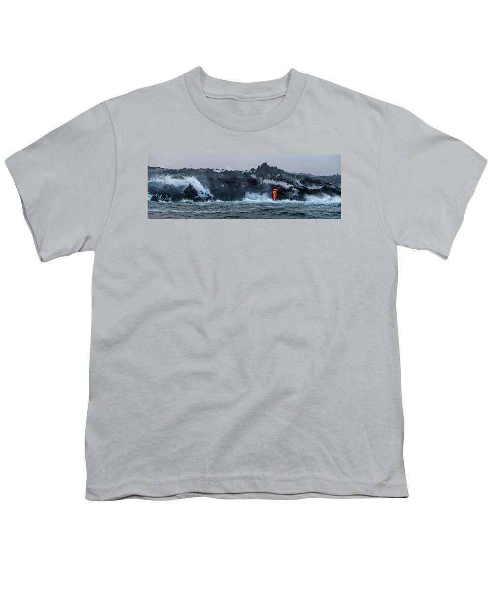 Lava Youth T-Shirt featuring the photograph Lava Entering the Sea III by William Dickman