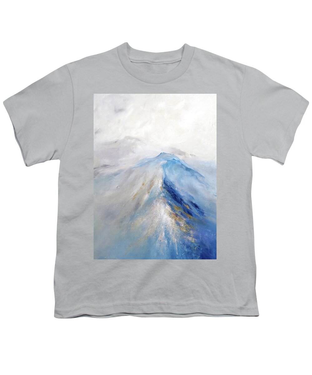 Mountain Youth T-Shirt featuring the painting Listening To The Mountain by Dina Dargo