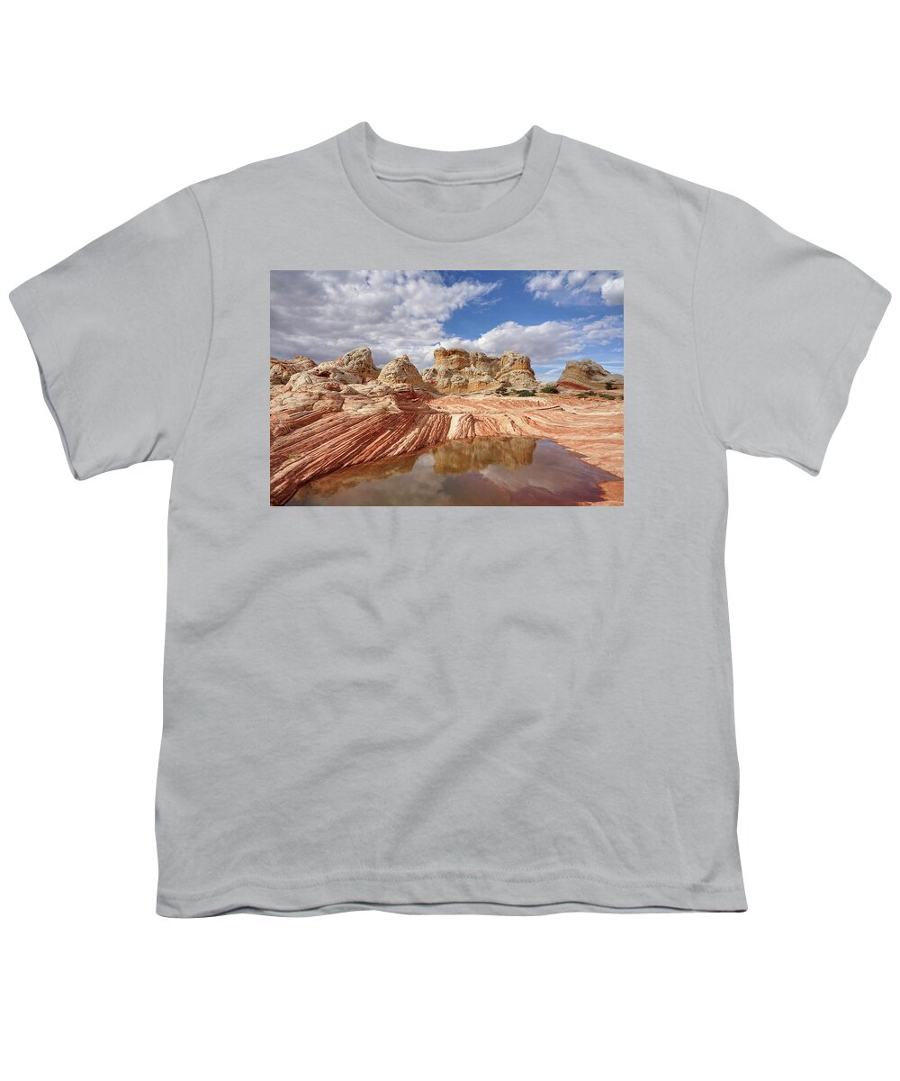 White Pocket Youth T-Shirt featuring the photograph Natural Architecture by Leda Robertson