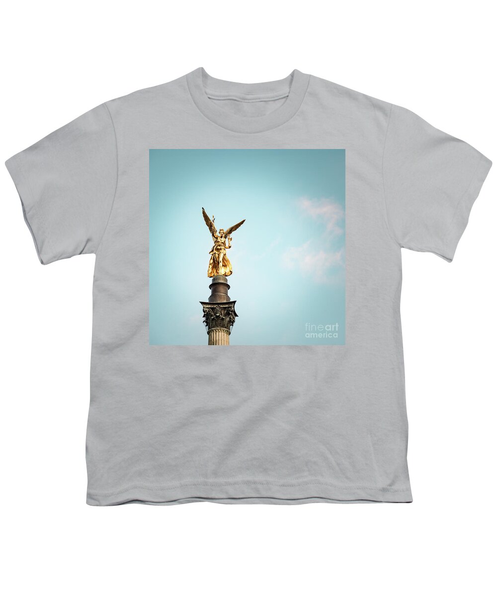 1x1 Youth T-Shirt featuring the photograph Nike - the golden beauty by Hannes Cmarits