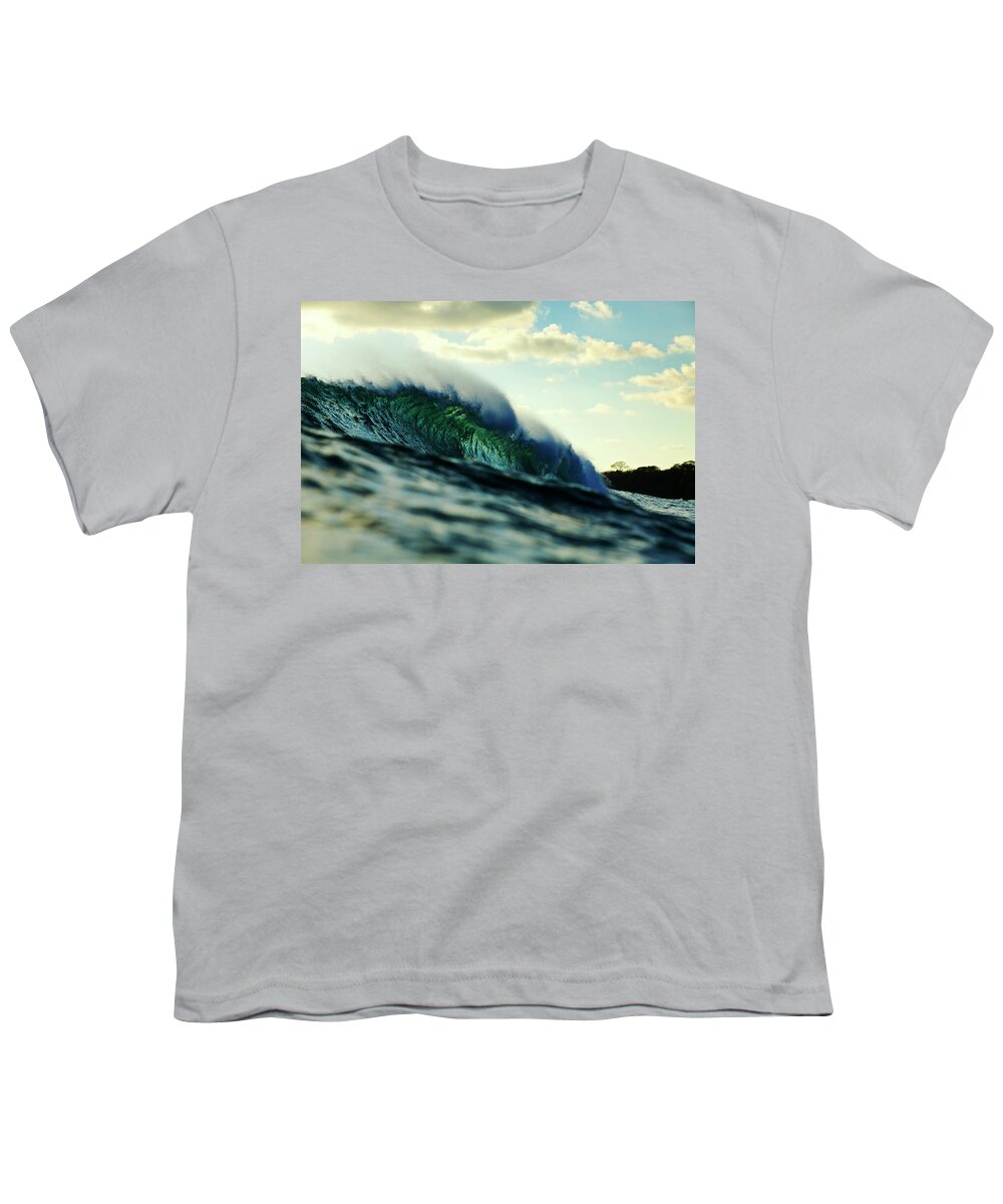 Surfing Youth T-Shirt featuring the photograph ola Verde by Nik West