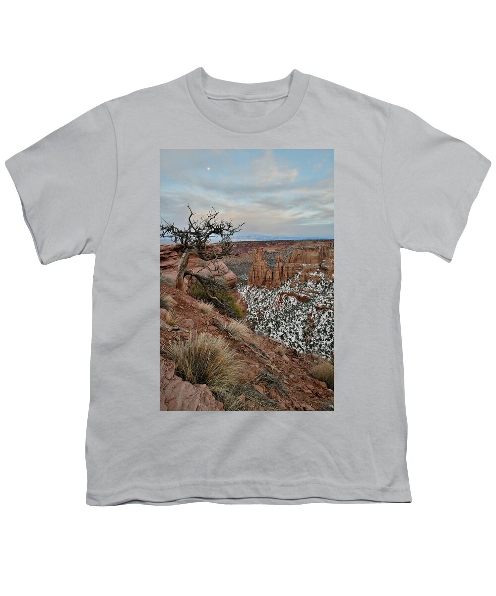 Colorado National Monument Youth T-Shirt featuring the photograph Rim Rock Drive View of Colorado National Monument by Ray Mathis