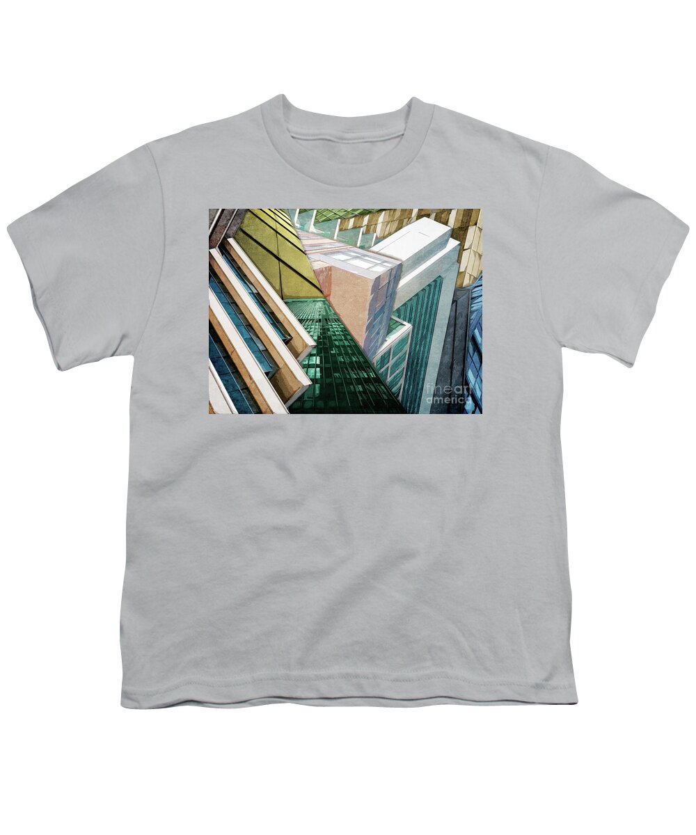 Buildings Youth T-Shirt featuring the digital art Structure of Buildings by Phil Perkins