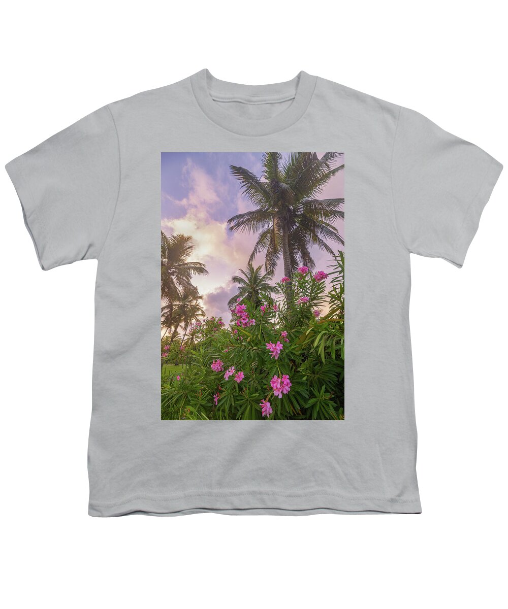 Sunrise Youth T-Shirt featuring the photograph Sunrise in the Palms by Darren White