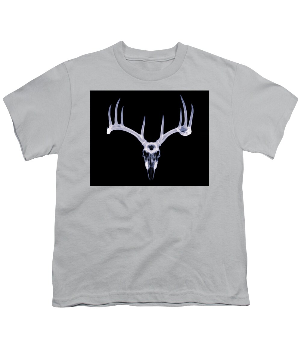 Kansas Youth T-Shirt featuring the photograph White-tailed Deer x-ray 013 by Rob Graham