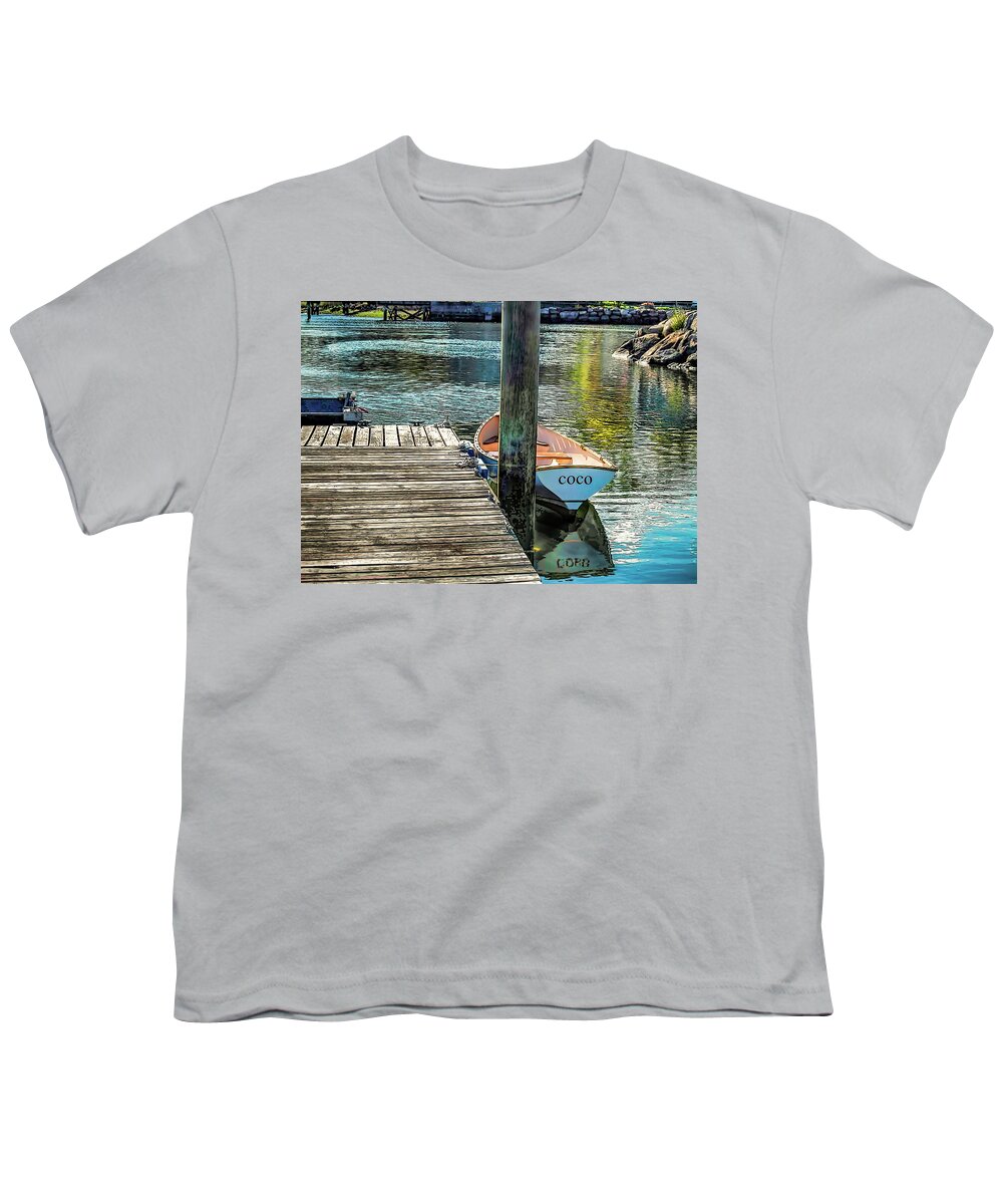 Rowboat Youth T-Shirt featuring the photograph Whitehall Rowboat Coco by Cordia Murphy