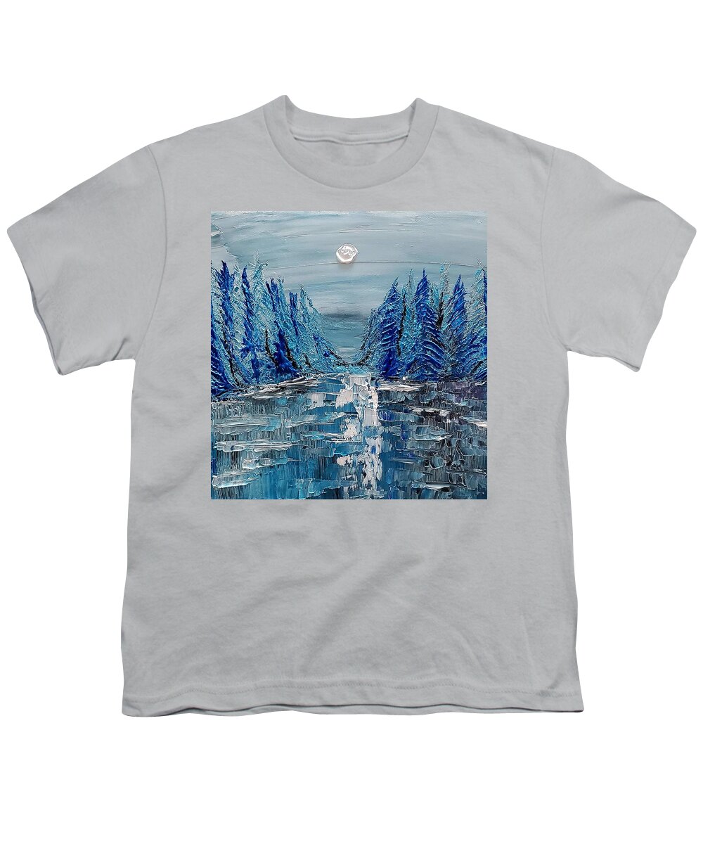 Trees Youth T-Shirt featuring the painting Winters Day by Amy Kuenzie