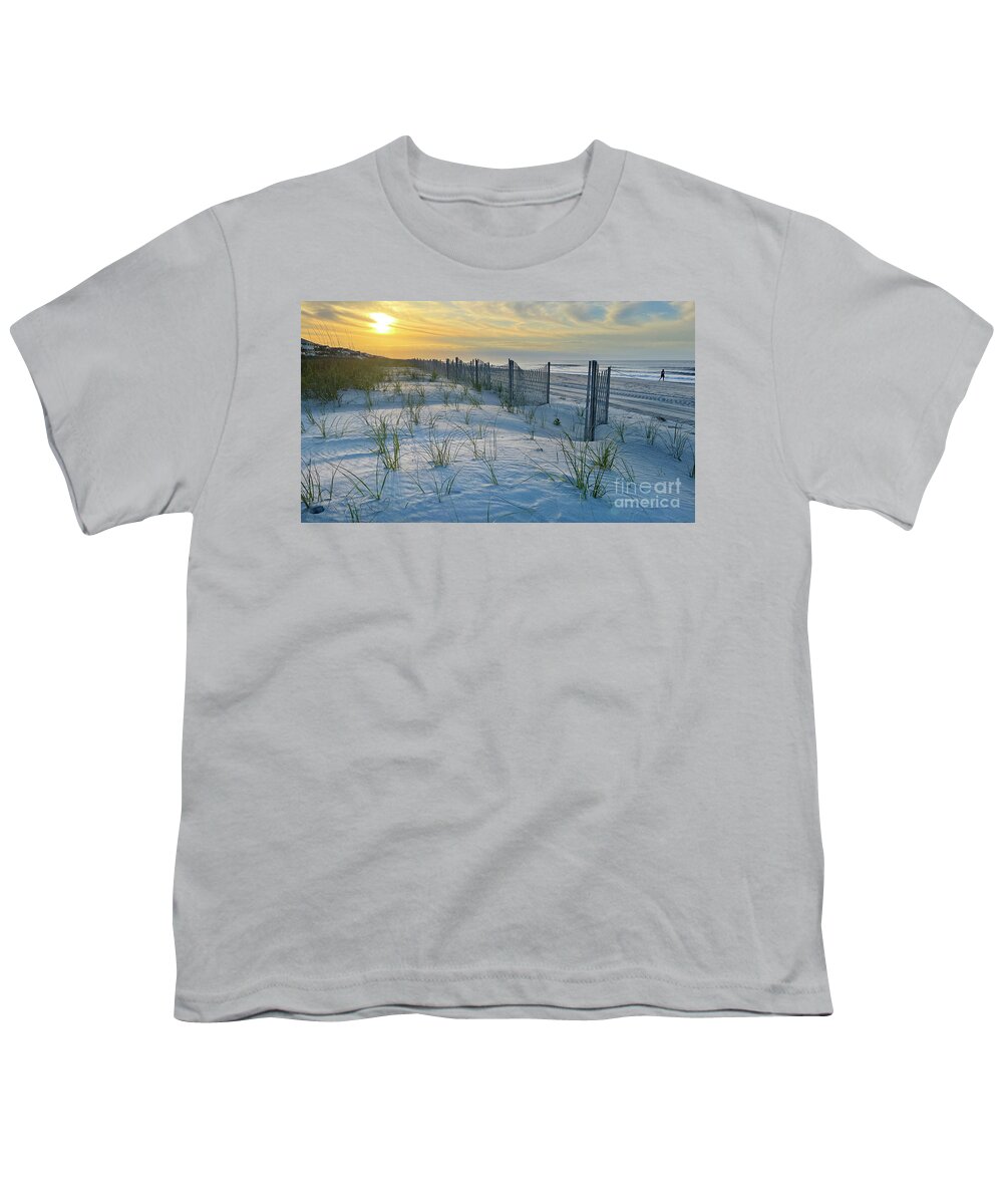 Sunrise Youth T-Shirt featuring the photograph Sunrise at Holden Beach 7614b #1 by Jack Schultz