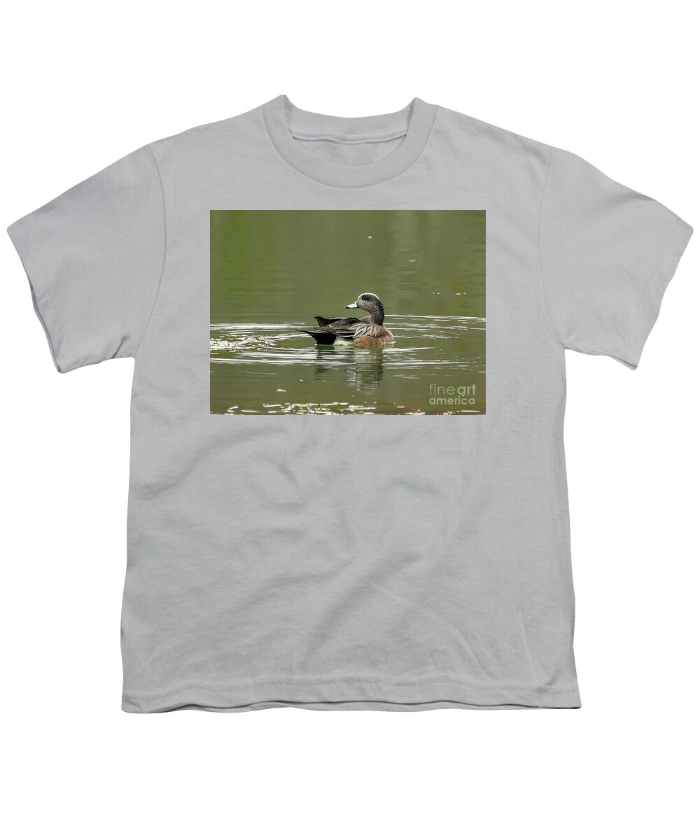American Wigeon Youth T-Shirt featuring the photograph American Wigeon by Kerri Farley