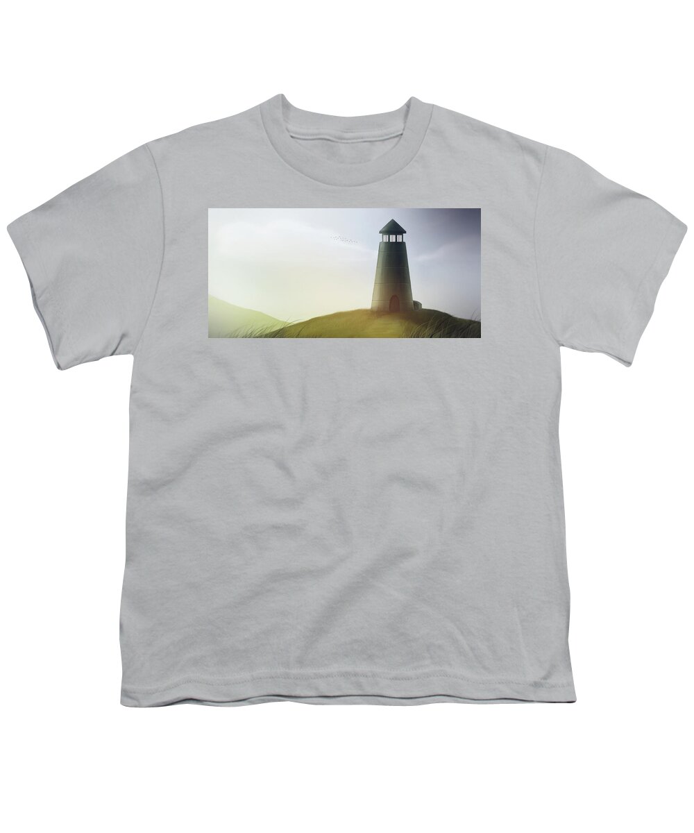 Tower Youth T-Shirt featuring the digital art Art - Strong Tower by Matthias Zegveld