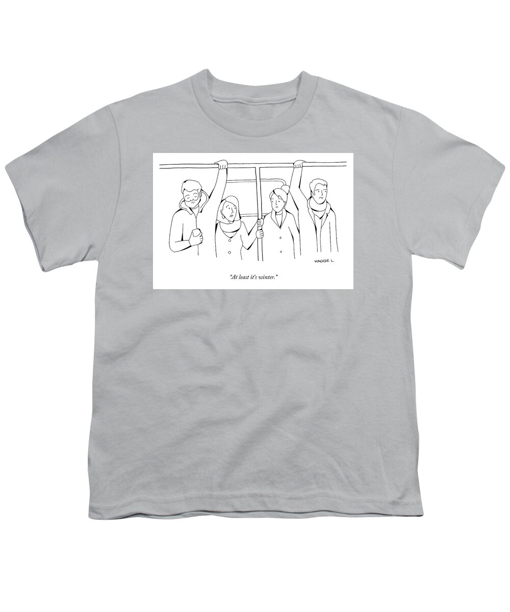 at Least It's Winter. Youth T-Shirt featuring the drawing At Least it's Winter by Maggie Larson