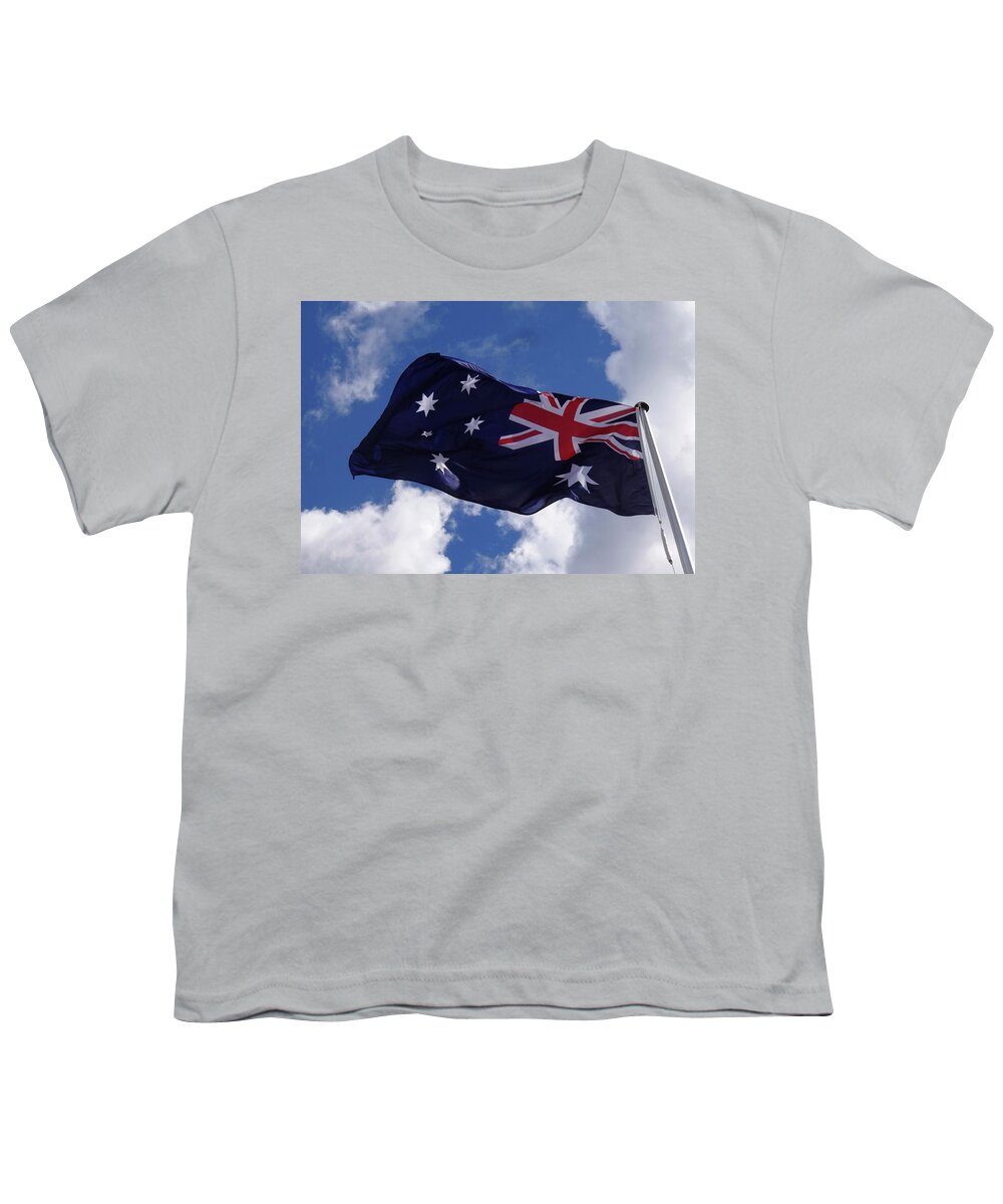 Australian Youth T-Shirt featuring the photograph Australian Flag by Andre Petrov