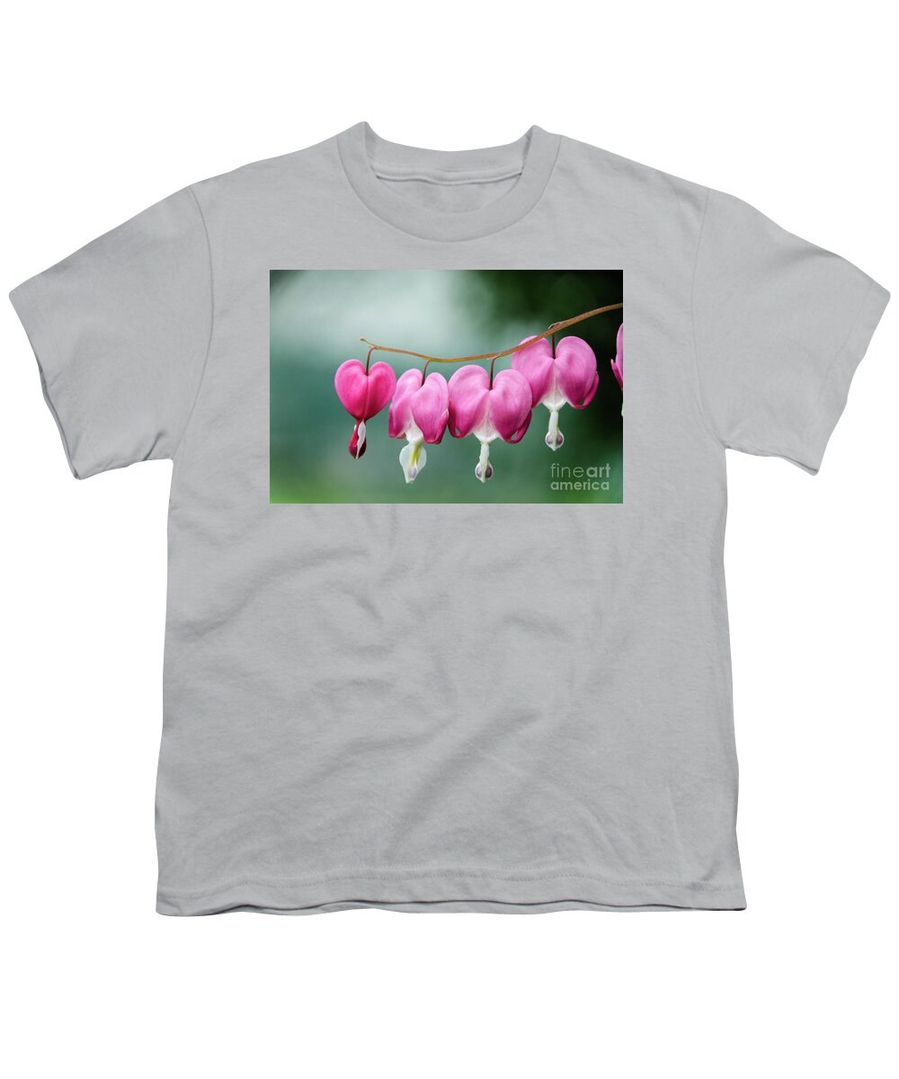 Bleeding Hearts Youth T-Shirt featuring the photograph Be Still My Bleeding Heart Botanical / Nature / Floral Photo by PIPA Fine Art - Simply Solid