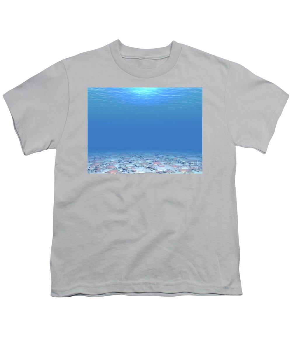 Sea Youth T-Shirt featuring the digital art Bottom of The Sea by Phil Perkins