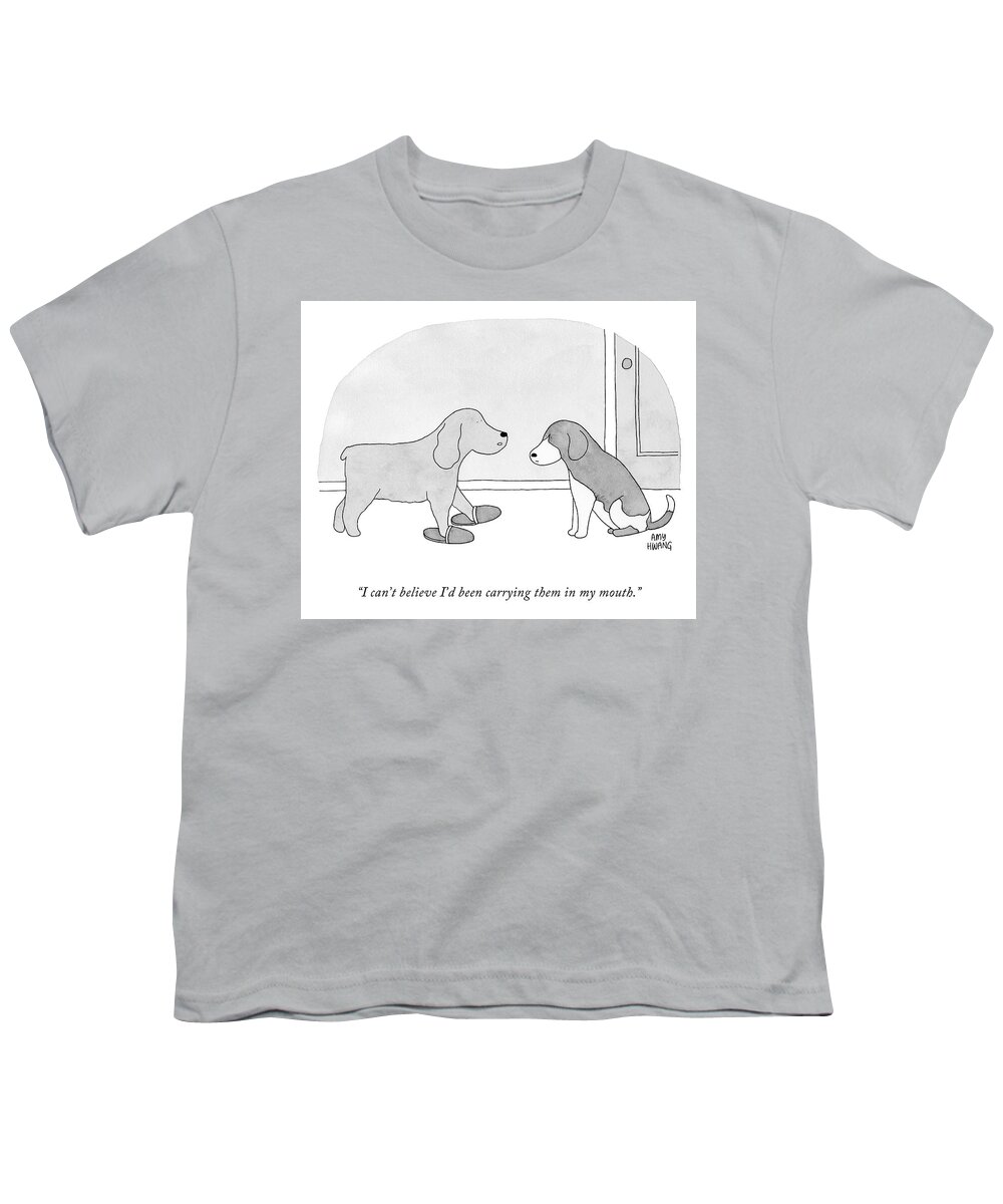 I Can't Believe I'd Been Carrying Them In My Mouth. Youth T-Shirt featuring the drawing Carrying Them In My Mouth by Amy Hwang