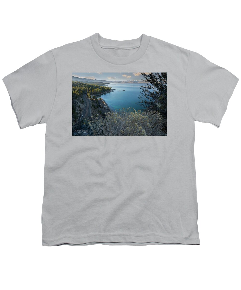 Tahoe Youth T-Shirt featuring the photograph Cave Rock by Devin Wilson